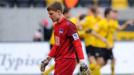Hertha-Torwart Thomas Kraft fällt am Samstag im Spiel gegen den BVB aus.