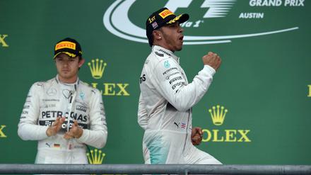 Nico Rosberg (l.) und Lewis Hamilton.