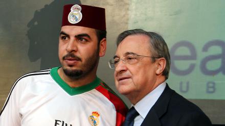 Florentino Pérez, Präsident von Real Madrid und Multimillionär vor dem Klub-Weltmeisterschafts-Finale San Lorenzo gegen Real Madrid in Marrakesch. 