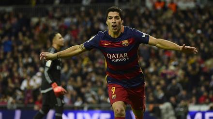Barcelonas Luis Suarez erzielte zwei Tore gegen Real.