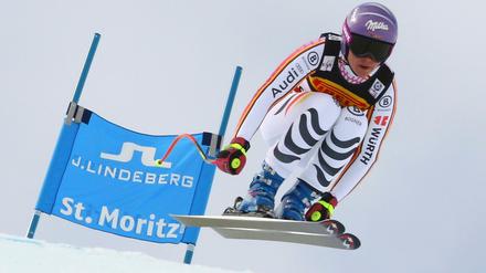 Viktoria Rebensburg wurde in St. Moritz Vierte im Super-G.