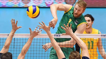 Nicht auf dem Sprung. Die Australier um Volleys-Spieler Luke Perry (Nummer 11) sind in Rio nicht dabei.