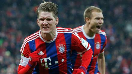 Warum so giftig? Bastian Schweinsteiger bejubelt seinen frühen Treffer zum 1:0 der Bayern gegen Köln. 