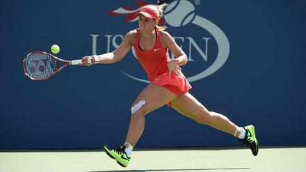 Kraftvoll und kampfstark. Sabine Lisicki bei den US Open 2015.