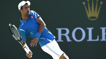 In Schieflage. Noval Djokovic erreicht das Halbfinale von Indian Wells.