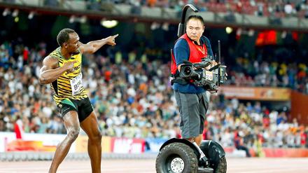 Die Gesten von Usain Bolt gehen oft ins Humorige - auch wenn nicht jeder dabei das Gesicht verzieht.