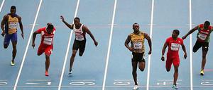 Mittendrin und vorneweg: Usain Bolt.