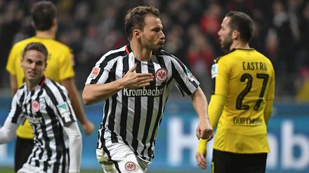 Szabolcs Huszti erzielte das 1:0 für die Frankfurter gegen Dortmund.