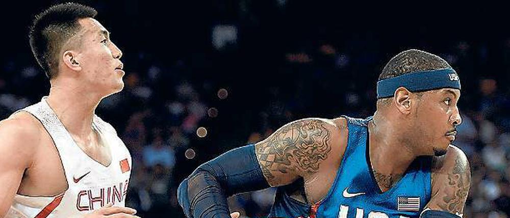 Vier gewinnt. Carmelo Anthony (r.) war schon drei Mal dabei.Foto: AFP/Henderson