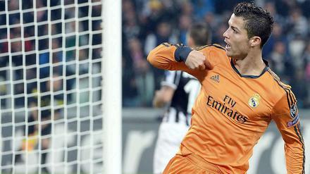 ICH! Cristiano Ronaldo traf für Real Madrid zum 1:1 gegen Juventus Turin.