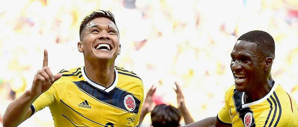 Gelungenes Comback: Kolumbien feiert im ersten WM-Spiel seit 16 Jahren ein 3:0 gegen Griechenland.