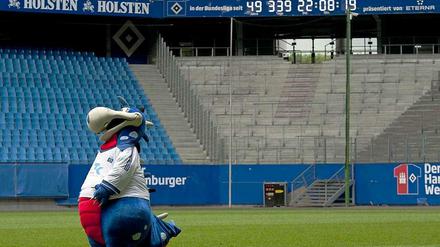 Ende der Karriere? Hermann, der Dino des HSV, könnte an diesem Wochenende aussterben.