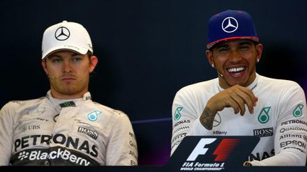 Nico Rosberg (l.) und Lewis Hamilton.