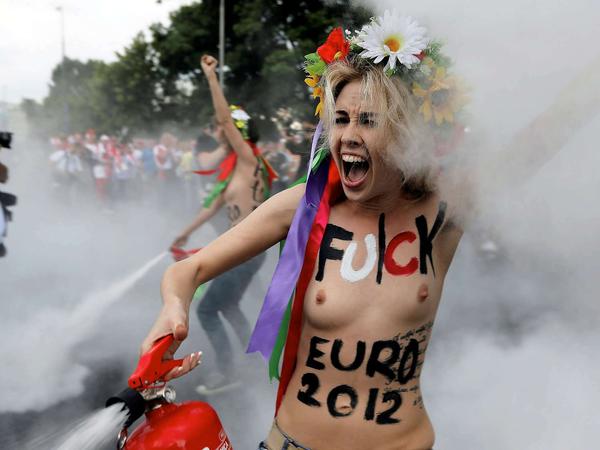 Aufmerksamkeit ist den Aktivistinnen der Frauenrechtsgruppe "Femen" gewiss.