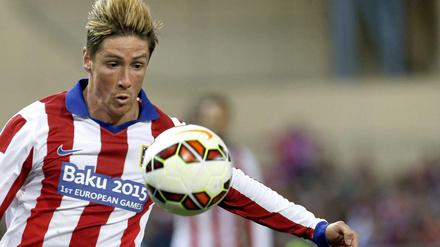 Stürmerstar Fernando Torres von Atletico Madrid.