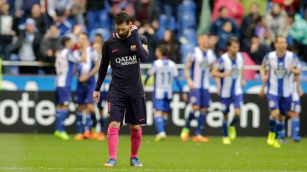 Enttäuschter Lionel Messi.
