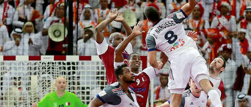 Ganz oben. Frankreich mit Daniel Narcisse ist wieder Handball-Weltmeister.