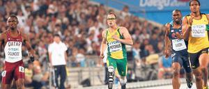 Die anderen sind schneller. Karbonprothesen-Läufer Oscar Pistorius wird Letzter im Halbfinale über 400 Meter, schreibt aber dennoch Sportgeschichte.