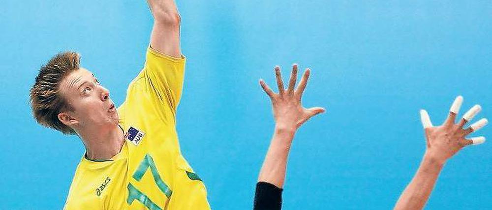 Neuer Mann. Paul Carroll, hier im Trikot des australischen Nationalteams, verstärkt zur neuen Saison die BR Volleys. Foto: Reuters