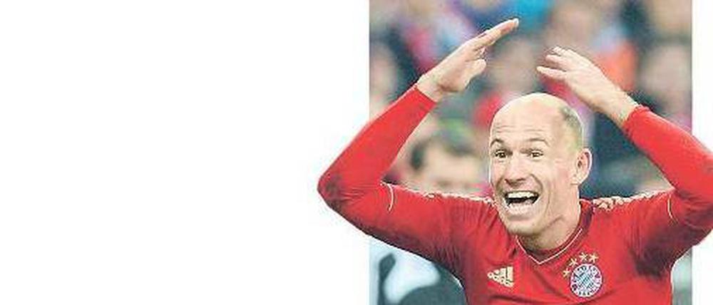 Wieder Spaß am Ärgern. Bayerns Münchens Arjen Robben hat seine Rücktrittsgedanken hinter sich gelassen. Fußball bereite ihm Freude, sagt er – meistens jedenfalls.