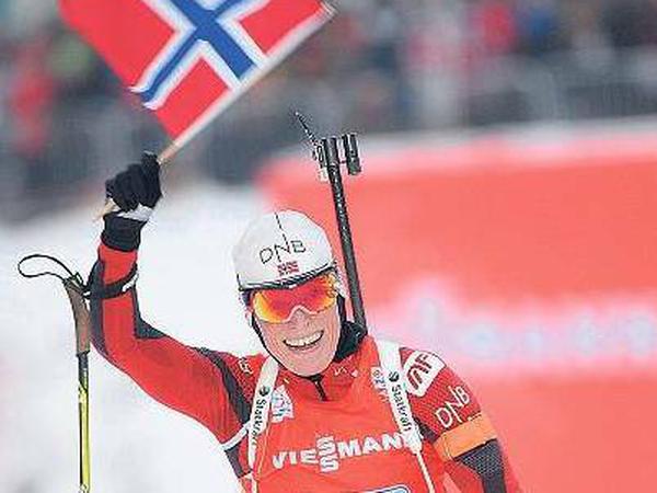 Norwegens Siegläuferin. Tora Berger hat in allen sieben Rennen der jungen Biathlon-Saison auf dem Podest gestanden, viermal ganz oben.
