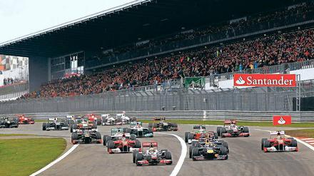 So schön war’s 2011. Der Nürburgring wechselt sich mit dem Hockenheimring bei der Austragung des deutschen Formel-1-Rennens ab. Foto: p-a/dpa