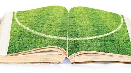 Fußballbücher: Aufschlagen und im Rasen versinken.