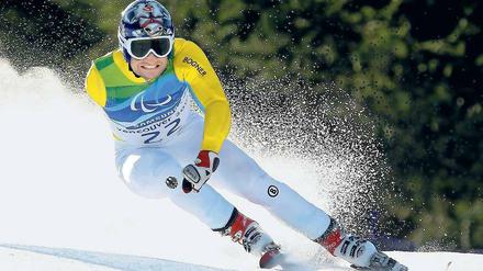In der Balance. Gerd Schönfelder fährt mit einem Arm Ski und ist der erfolgreichste paralympische Sportler.