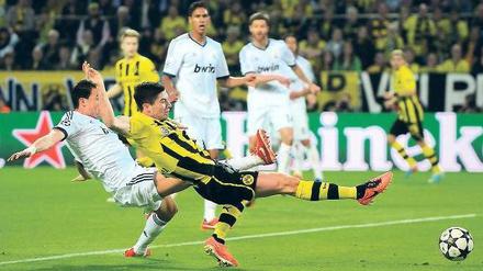April, April, April, April. Vor einem Jahr erzielte Robert Lewandowski beim 4:1-Sieg des BVB gegen Madrid im Halbfinal-Hinspiel alle vier Dortmunder Tore. 