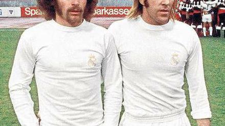 Weiße Pioniere: Paul Breitner (l.) und Günter Netzer spielten in den 1970ern für Real Madrid. 