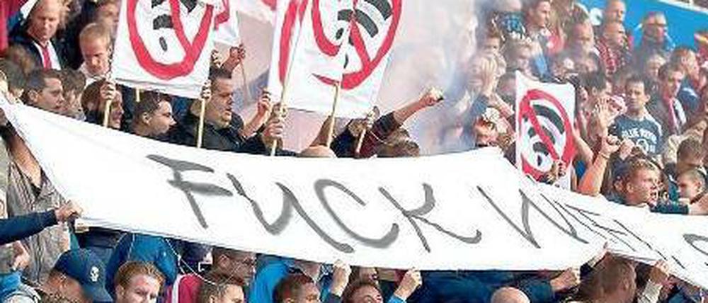 PSV-Fans protestieren gegen WLan.