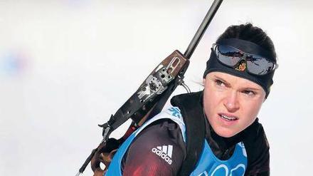 Trauriger Abschluss. Evi Sachenbacher-Stehle beendet nach ihrem positiven Dopingfall ihre Biathlonlaufbahn.