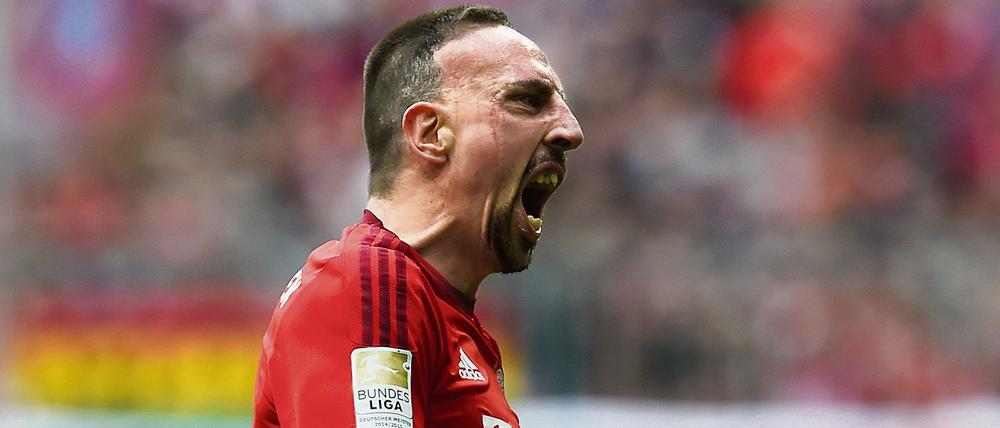 Der läuft schon wieder gut. Frank Ribéry nach seinem Tor zum 1:0 gegen Eintracht Frankfurt.