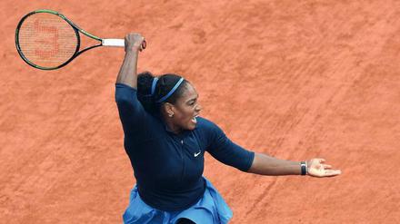 Im Siegermodus. Nach nur 62 Minuten erreichte Serena Williams gegen Jelena Switolina das Viertelfinale in Paris.