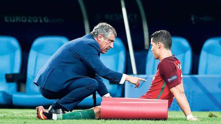 You, me, Europameister. Portugals Trainer Fernando Santos und sein Kapitän Cristiano Ronaldo.