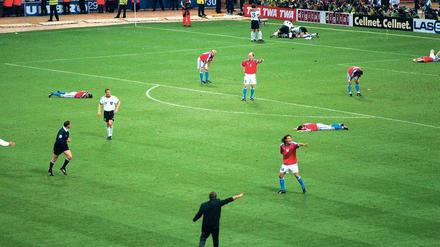 Deutschland - Tschechien bei der EM 1996 und das Golden Goal in der 95. Minute.