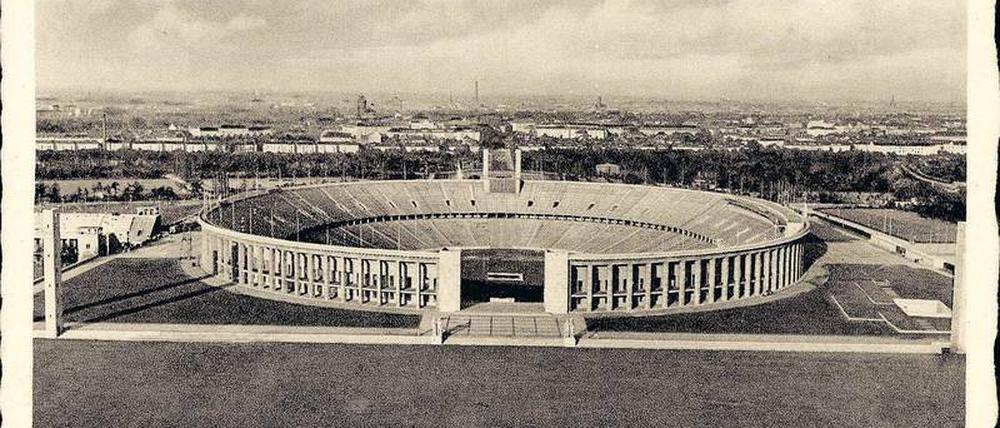 Damals war es noch modern. Das Olympiastadion im Jahr 1936