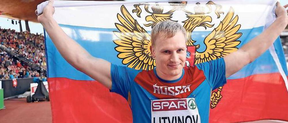In London ohne russische Flagge. Hammerwerfer Sergej Litwinow gehört zu den 19 Leichtathleten aus Russland, die bei den am Freitag beginnenden Weltmeisterschaften unter neutraler Flagge antreten dürfen.