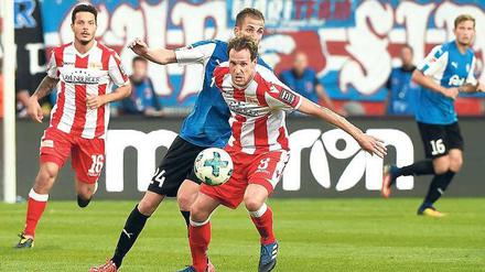 Erfolgreicher Störer. Stephan Fürstner ist beim 1. FC Union Berlin wieder als Absicherung im defensiven Mittelfeld gefragt. 