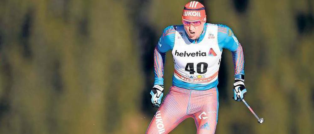Falscher Sieger? Langläufer Alexander Legkow hatte 2014 Gold über die 50-Kilometer-Distanz gewonnen.