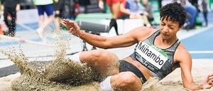 Weltmeisterin Malaika Mihambo schaffte im vergangenen Jahr Sprünge über sieben Meter in Serie. 