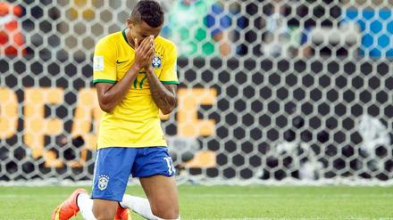 Fassungslos: Brasiliens Luiz Gustavo nach dem 1:7 im WM-Halbfinale gegen Deutschland.
