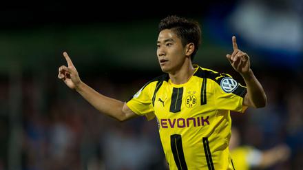 Doppelspitze. Shinji Kagawa brachte Borussia Dortmund früh in Führung. 