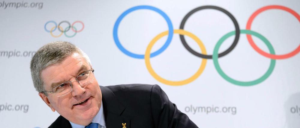 IOC-Präsident Thomas Bach am Donnerstag in Lausanne.