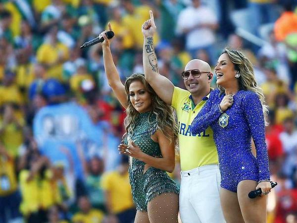 Star-Power in Sao Paolo: Jennifer Lopez, Pitbul und Claudia Leitte singen die WM-Hymne.
