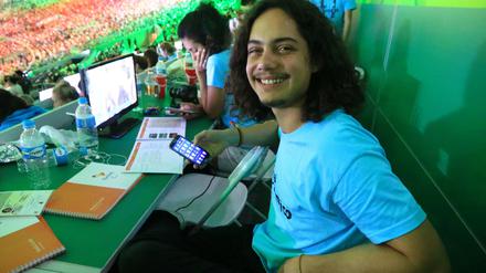  João Pedro Soares is watching the opening ceremony of Rio 2016 Paralympic Games