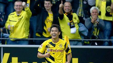 Der verlorene Sohn kehrt zurück: Shinji Kagawa traf gleich bei seinem ersten Bundesligaspiel nach seiner Rückkehr.