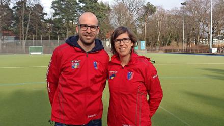 Da können nur Geschwister helfen. Florian und Natascha Keller, das neue Trainerteam beim BHC.