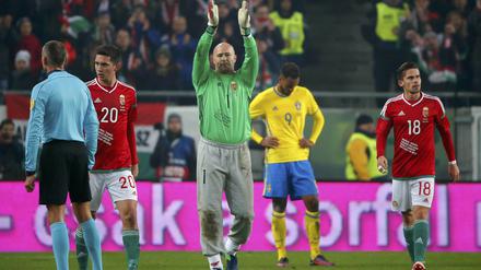 Das war es - international. Gabor Kiraly verlässt den Platz beim Spiel Ungarn gegen Schweden. 