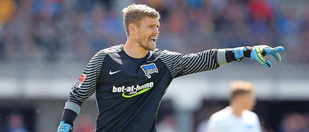 Er hat wieder das Wort. Thomas Kraft sollte am Donnerstag im Hertha-Tor stehen.